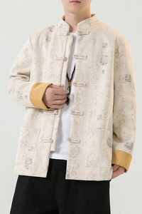 2024秋风男装鹿皮绒复古中式唐装汉服夹克外套C229/Y763/P105图片
