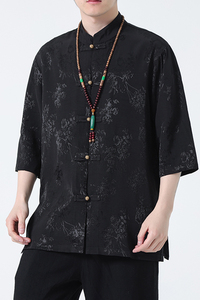 2024春夏风男装中式唐装汉服短五分袖衬衫衬衣C229-Y905-P70图片
