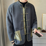 2023秋冬羊羔毛复古中式唐装汉服棉衣棉袄外套大码C229/Y919/P140，男装夹克，电商C229
