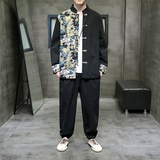 2024秋冬风男装复古中式唐装汉服套装两件套C229/TZ334/P105，男装休闲套装，电商C229