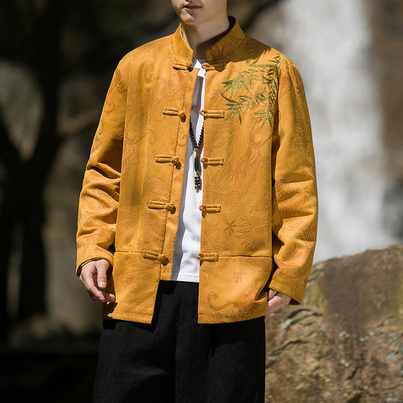 2024秋冬风男装刺绣中式盘扣唐装汉服夹克外套C229/Y756/P105,男装夹克,电商C229