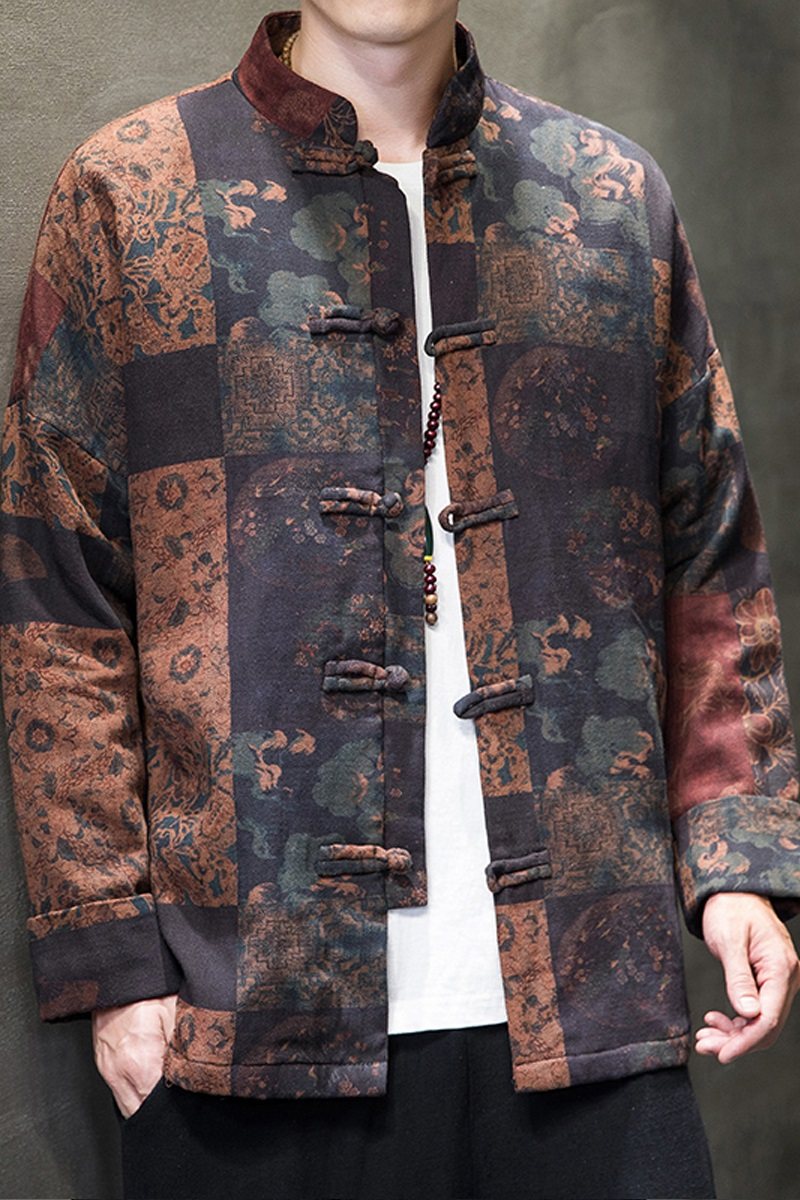 2024秋冬风男装盘扣复古中式唐装汉服夹克外套C229/Y750/P100,男装夹克,电商C229