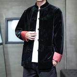2025秋冬风男装丽丝绒唐装汉服夹克外套大码C229-Y1115-P120，男装夹克，电商C229