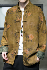 2024秋冬风男装复古上衣唐装汉服夹克外套大码C229/Y722/P90图片