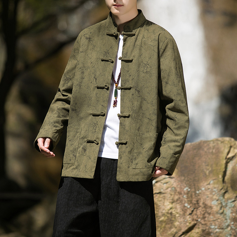 2024冬风男装灯芯绒复古中式唐装汉服夹克外套C229/Y765/P100,男装夹克,电商C229