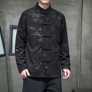 2024秋冬风男装盘扣复古中式唐装汉服夹克外套C229/Y788/P105图片