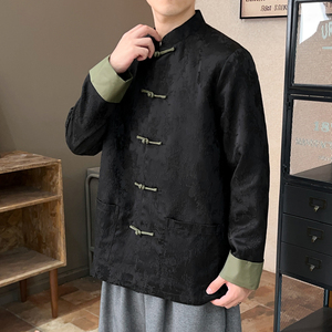 2025秋冬风男装提花唐装汉服夹克外套大码中式C229-Y764-P100图片
