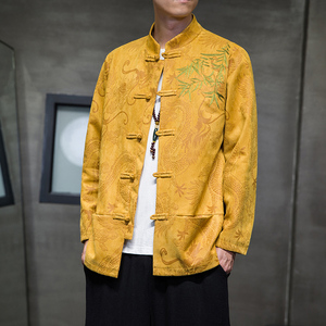 2024秋风男装鹿皮绒复古中式唐装汉服夹克外套C229/Y756/P105图片