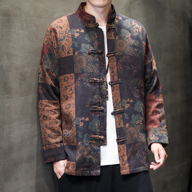 2024秋冬风男装盘扣复古中式唐装汉服夹克外套C229/Y750/P100图片