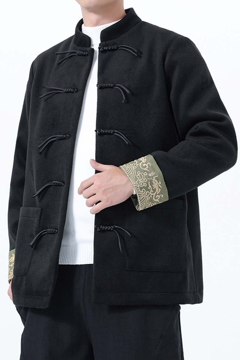 2025秋冬风男装毛呢唐装汉服夹克外套大码C229-Y1130-P130,男装夹克,电商C229