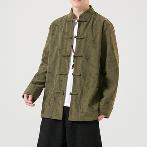 2024秋风男装灯芯绒复古中式唐装汉服夹克外套C229/Y765/P100图片