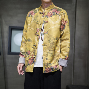 2024秋风男装鹿皮绒复古中式唐装汉服夹克外套C229/Y754/P105图片