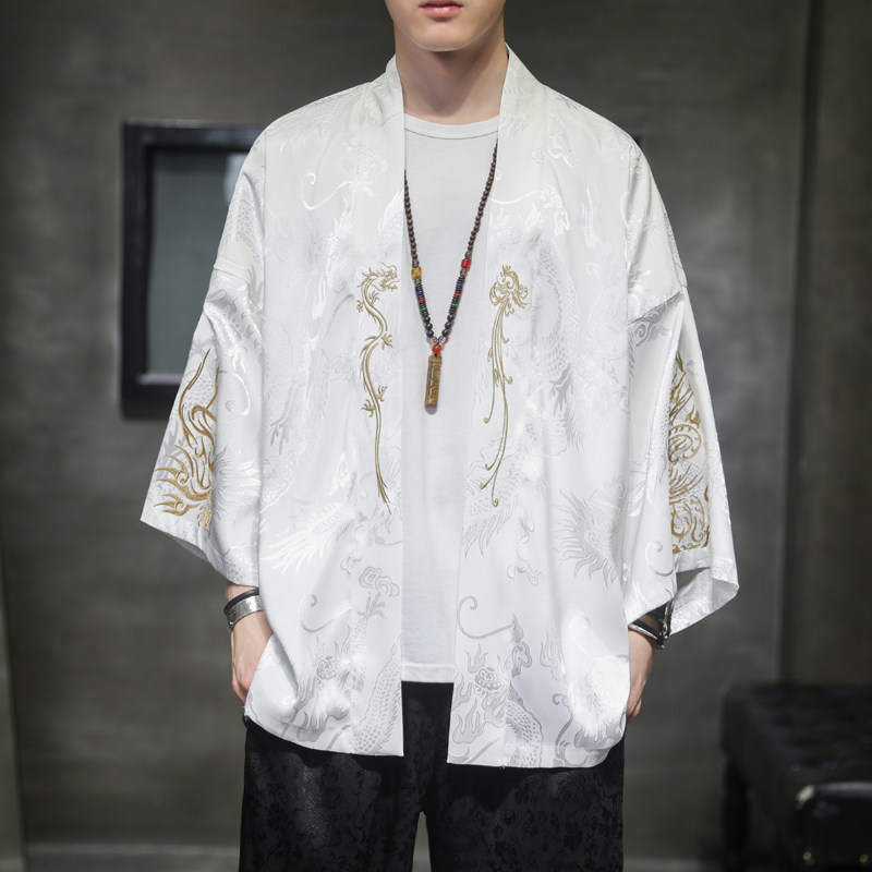 2025秋冬风男装风衣汉服刺绣外套道袍大码宽松C229/F551/P60,男装衬衫,电商C229