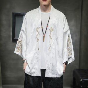 2025秋冬风男装风衣汉服刺绣外套道袍大码宽松C229/F551/P60图片