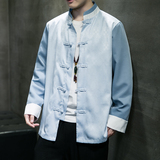 2024春夏风男装冰丝唐装盘扣汉服夹克外套大码C229/Y727/P90，男装夹克，电商C229