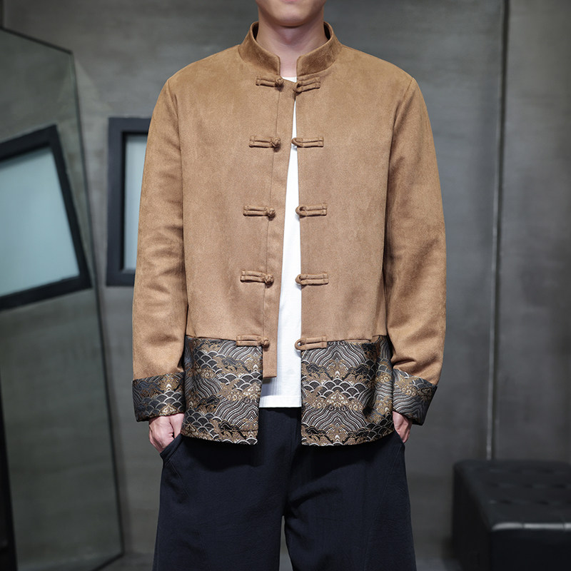 2025秋冬风男装唐装中式汉服套装两件套大码C229-TZ362-P160,男装夹克,电商C229