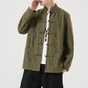 2024秋风男装灯芯绒复古中式唐装汉服夹克外套C229/Y765/P100图片