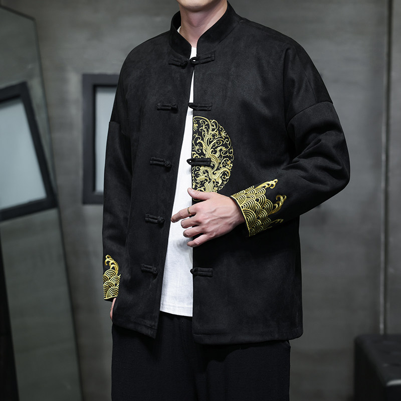 2025秋冬风男装刺绣中式唐装汉服夹克外套C229/Y1047/P120,男装夹克,电商C229