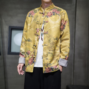 2024秋风男装鹿皮绒复古中式唐装汉服夹克外套C229/Y754/P105图片