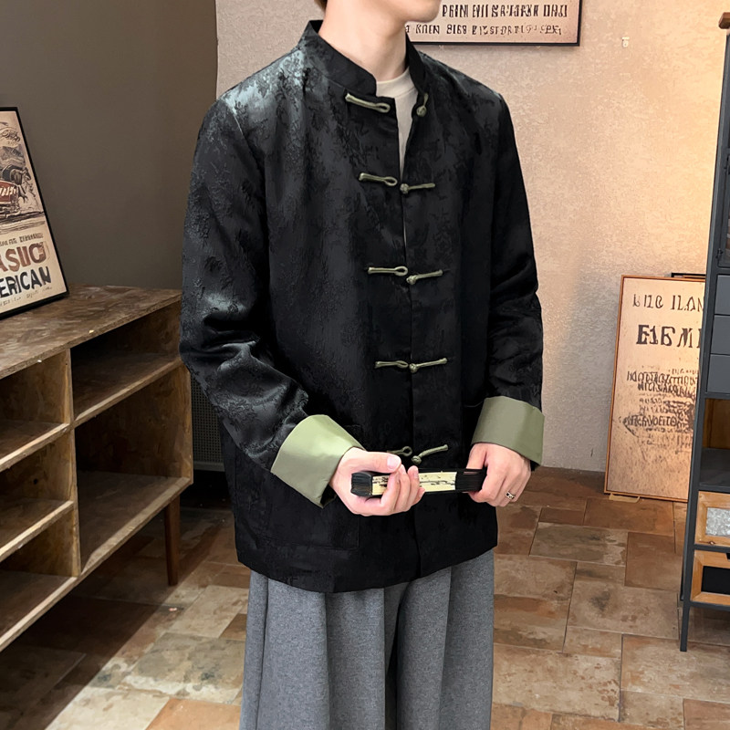 2025秋冬风男装提花唐装汉服夹克外套大码中式C229-Y764-P100,男装夹克,电商C229