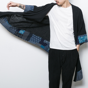 2025春夏风男装棉麻亚麻唐装汉服风衣男大码宽松C229-F11-P65图片