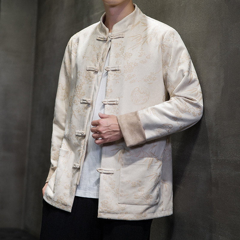 2024春夏风男装鹿皮绒提花唐装汉服夹克外套C229/Y757/P105,男装夹克,电商C229