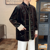 2025秋冬风男装丽丝绒唐装汉服夹克外套大码C229-Y1115-P120，男装夹克，电商C229