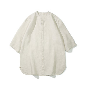 2025夏季风男装棉麻亚麻唐装汉服短袖衬衫衬衣C229-Y602-P55图片
