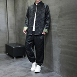 2025秋冬风男装唐装汉服中式套装两件套大码C229-TZ362-P160，男装休闲套装，电商C229