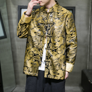 2024春夏新款风男装复古中式盘扣唐装汉服外套C229/Y913/P90图片