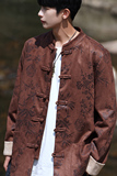 2024冬风男装鹿皮绒复古中式唐装汉服夹克外套C229/Y757/P105，男装夹克，电商C229