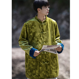 2024冬风男装丽丝绒复古中式唐装汉服夹克外套C229-Y759-P98，男装夹克，电商C229