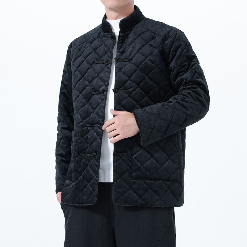 2025秋冬风男装丽丝绒唐装汉服夹克棉衣大码C229-Y1127-P160,男装棉衣,电商C229