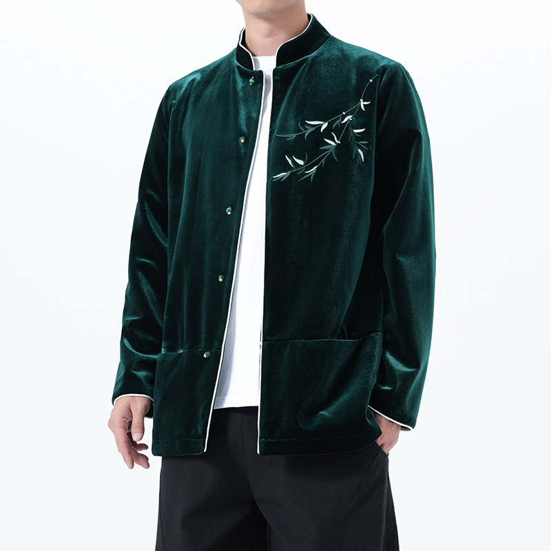 2025秋冬风男装刺绣唐装汉服夹克外套大码C229-Y1118-P115,男装夹克,电商C229