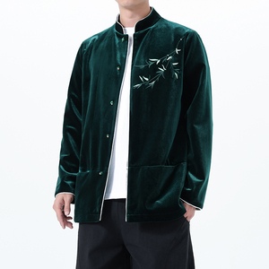 2025秋冬风男装刺绣唐装汉服夹克外套大码C229-Y1118-P115图片