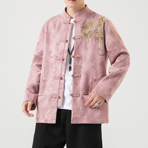 2024秋风男装鹿皮绒复古中式唐装汉服夹克外套C229/Y756/P105图片