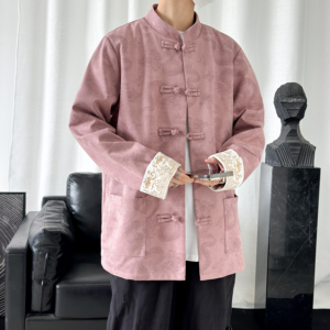 2025秋冬风男装刺绣中式唐装汉服夹克外套大码C229/Y718/P105图片