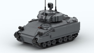 MOC-151625 M2布拉德利坦克模型军事 小颗粒拼装积木玩具儿童男