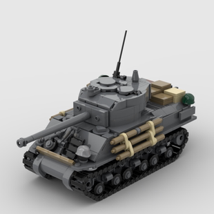 小颗粒拼装 M4A3E8坦克模型 积木玩具儿童男 美军 MOC积木军事