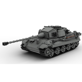 適用小顆粒拼裝 積木玩具兒童男 虎王坦克模型 MOC積木軍事
