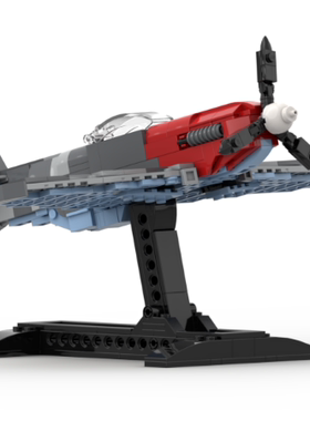 MOC-151692二战Yak-3战斗飞机 小颗粒拼装积木玩具军事套装礼物男
