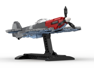 MOC-151692二战Yak-3战斗飞机 小颗粒拼装积木玩具军事套装礼物男