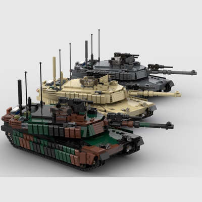 MOC积木M1A2坦克模型拼装玩具