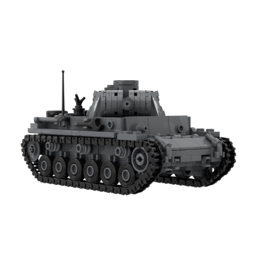 MOC积木坦克模型小颗粒拼装玩具