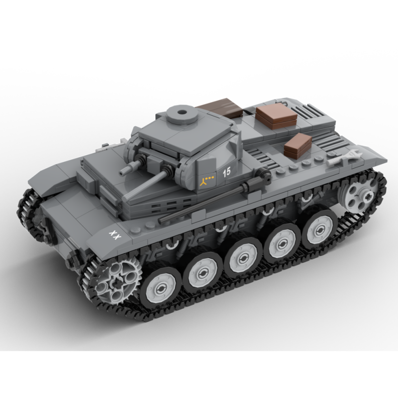 MOC积木坦克模型小颗粒拼装玩具