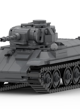 MOC-151691军事系列 二战T-34坦克模型 拼装积木儿童玩具套装礼物