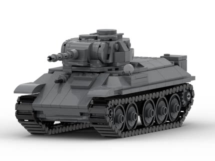 MOC-151691军事系列 二战T-34坦克模型 拼装积木儿童玩具套装礼物