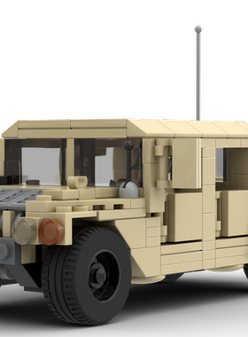 MOC积木 M998悍马装甲车模型 适用小颗粒拼装积木玩具儿童男