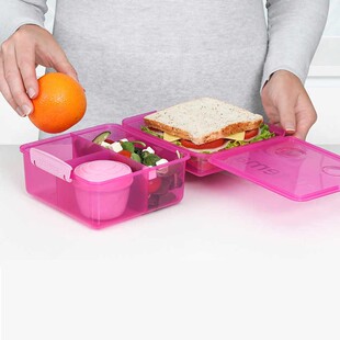 SISTEMA 41745 水果保鲜盒便携外出儿童双层分格食品收纳盒31735