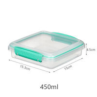 New Zealand imported simple meal bento, fruit box, fresh-keeping box, colorful square snack box, meal box and snack box thumbnail 5